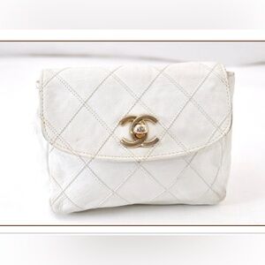 Authentic CHANEL mini quilted bum bag waist belt bag vintage